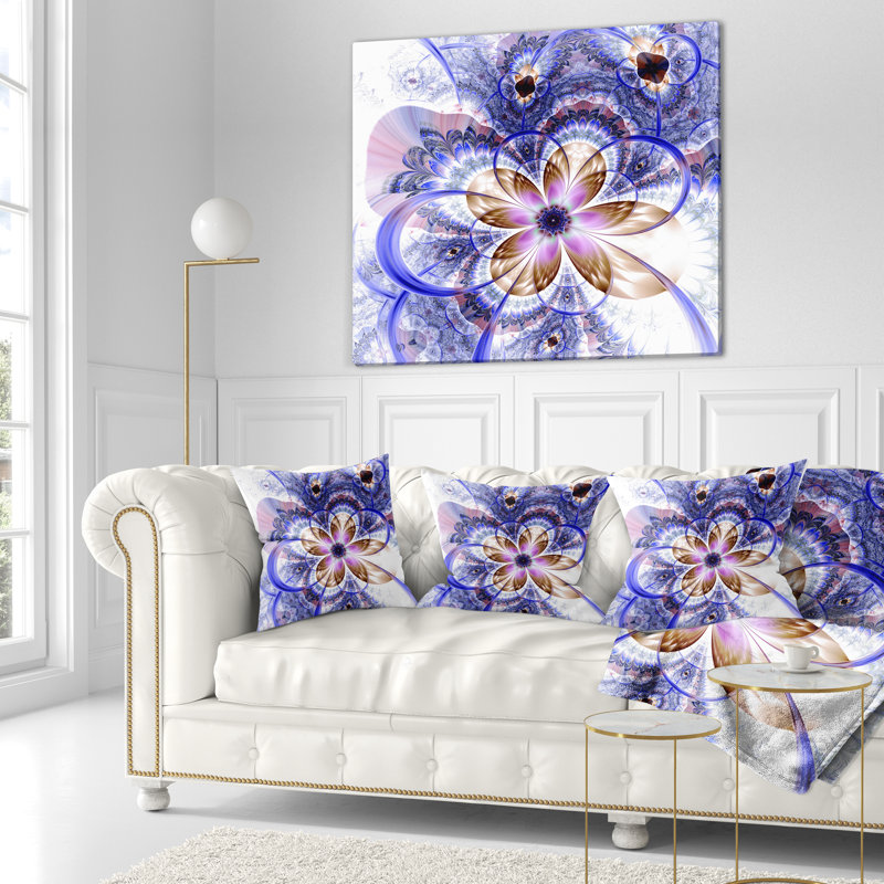 Coussin lombaire floral fractal