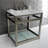 Kingston Brass Quadras 31-Inch Ceramic Console Sink with Steel Base and Glass Shelf-49618819-49610573