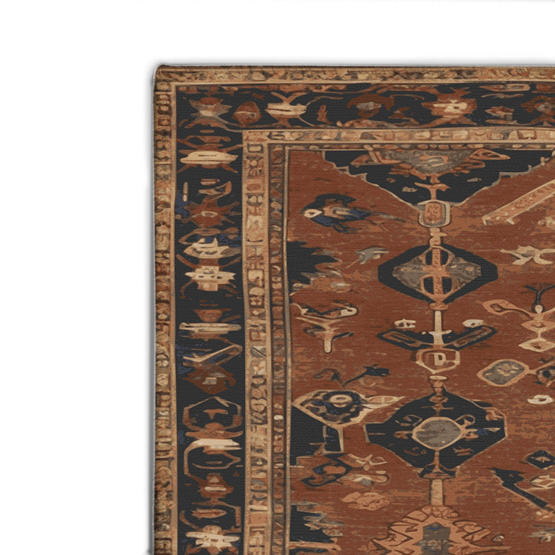 Tapis turc intérieur et extérieur brun, Rectangle 4pi x 6 pi