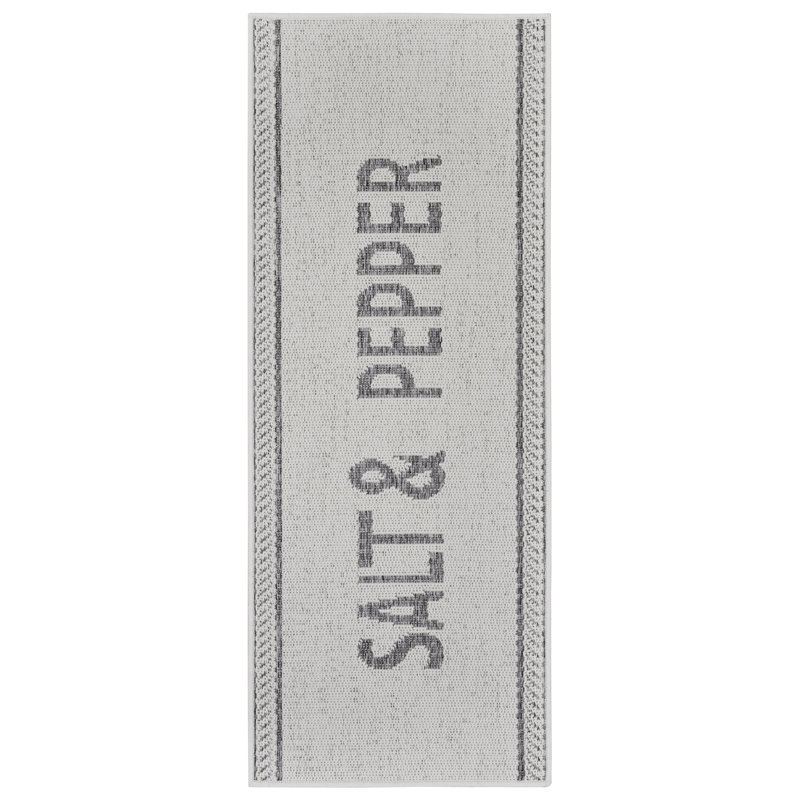 Salt & Pepper Cream Rug, Runner 62 x 150 cm