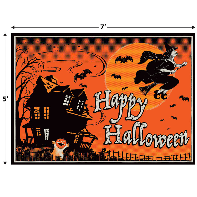 Toile de fond rétro en tissu d'Halloween
