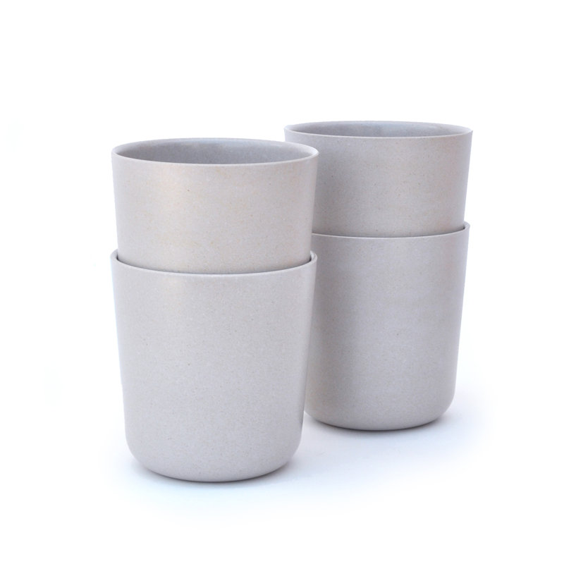 Gusto 12oz. Bamboo Drinking Glass Set, Stone