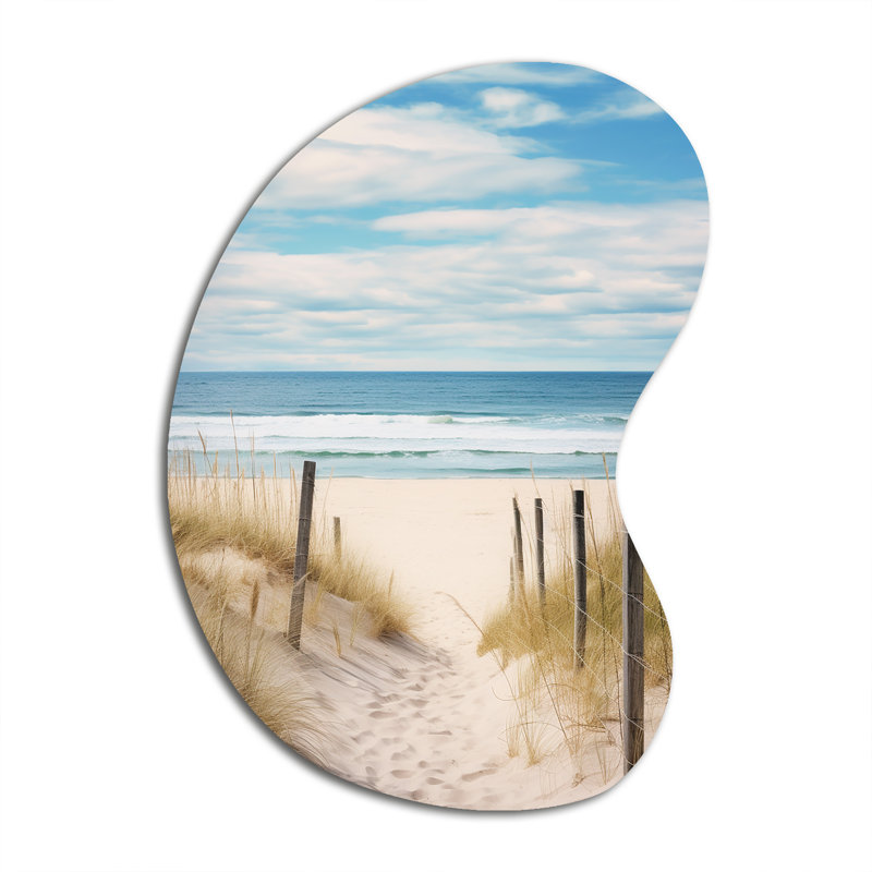 Art mural Rothaltild - forme unique de plage côtière sable, H 31 po x l 22 po
