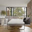 Table basse double Juna Wood Dream Console avec matelas et coins arrondis, gris bouleau moisson