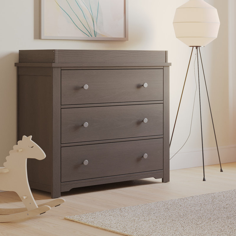 Harmony 3-Drawer Changing Table Dresser, Dapper Grey