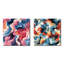 Cornesha - Ensemble de 2 impressions sur toile abstraites-102574540-102574539