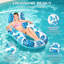 Inflatable Floating Chair Pool Lounger Raft, Adult Size Inflatable Pool Floaties for Swimming Pool Beach Water Fun
