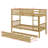 Twin-On-Twin Rubber Wood Bunk Bed Featuring Trundle, Transformable Into Two Separate Beds-1877391982