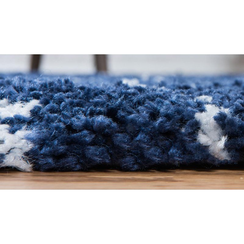 Paquette Geometric Shag Area Rug, Runner 79 x 305cm