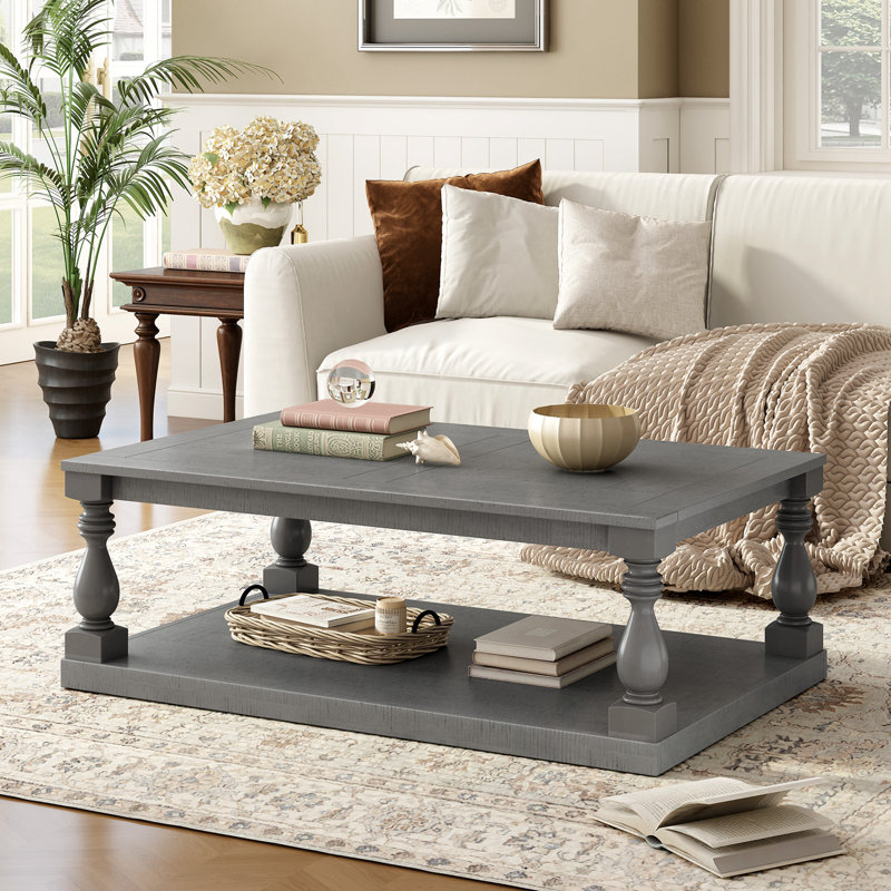 Table basse avec tablette inférieure
