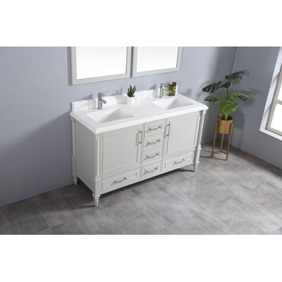 Ensemble de meuble-lavabo double 60 po Flavell