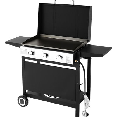 Barbecue au propane à 3 brûleurs avec roulettes, couvercle et station amovible Pulse Ignition