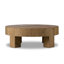 Abaso Round Coffee Table-Rustic Wormwood Oak