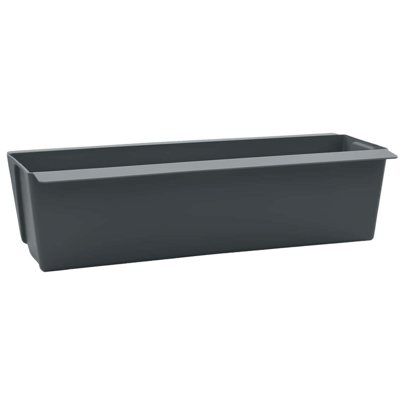 Planter, 9.5cm H x 36cm W x 13.5cm D, Grey