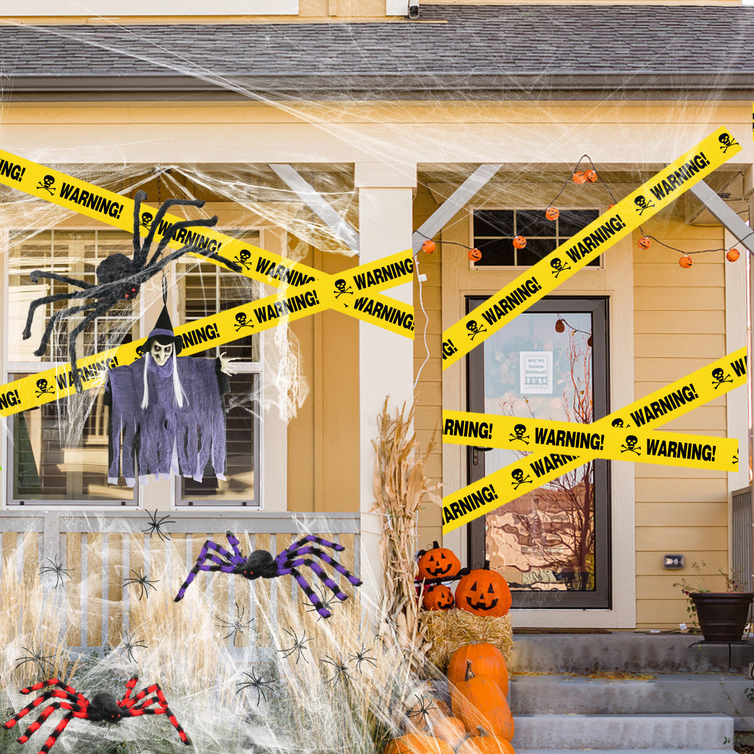The Holiday Aisle® 19.6ft Halloween Decoration Warning Tape Halloween
