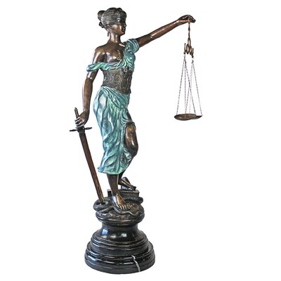 Themis Blind Justice Cast Bronze Statue -  Design Toscano, AA5075