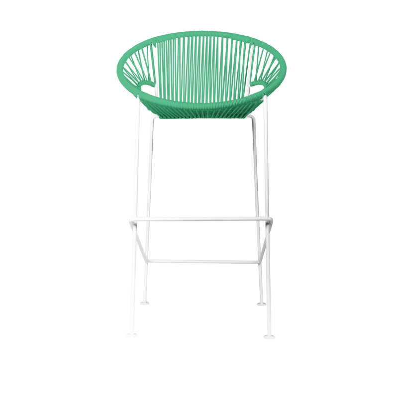 Tabouret de bar Alaena Puerto, Écume de mer, écume de mer, Blanc