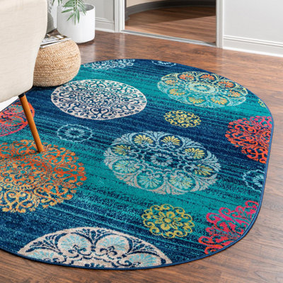 Tapis bleu marine Akridge