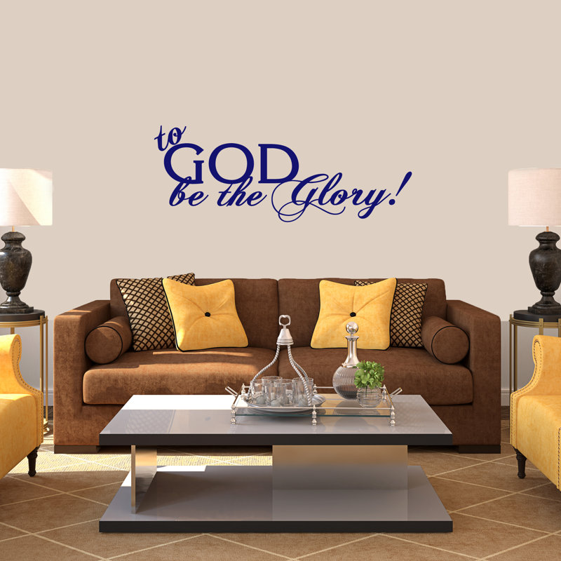 Adhésif décoratif «To God Be The Glory», Bleu marine