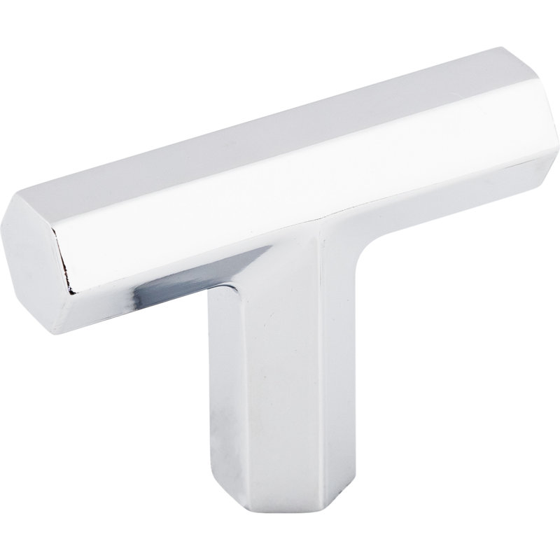Lydia 1 3/4" Length Geometric Knob, Polished Chrome