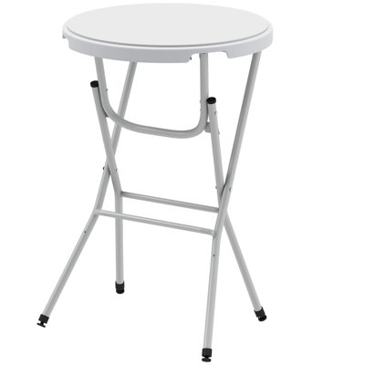 Table de bar extérieure 31,5 ", table pliante à hauteur de bar avec plateau en PEHD