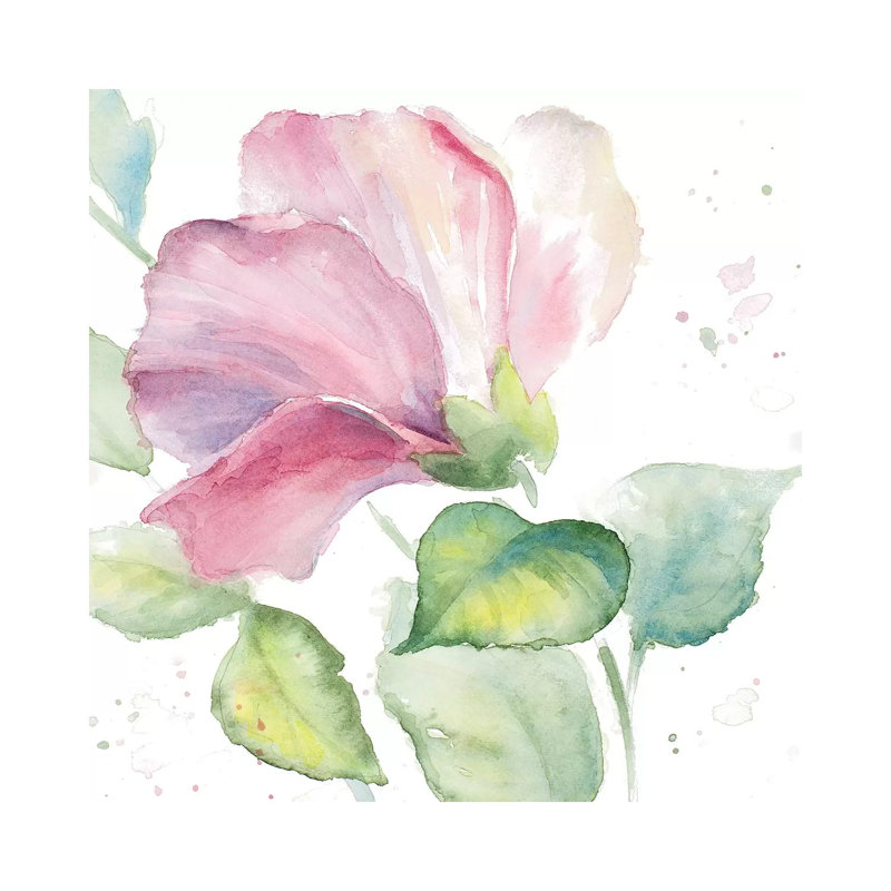 Fragrant Hibiscus I 1 Piece Wrapped Canvas Painting, 45.72 cm H x 45.72 cm W x 1.91 cm D