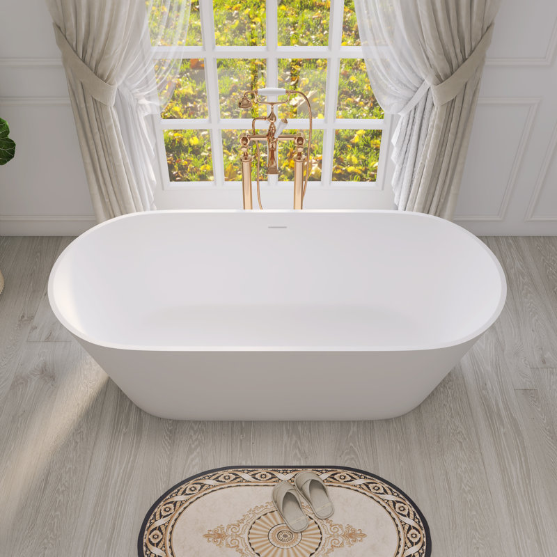 Baignoire de trempage autoportante 67 po 67 po
