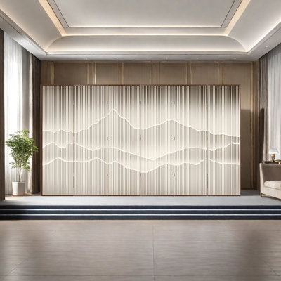 Paravent luxueux en bois massif