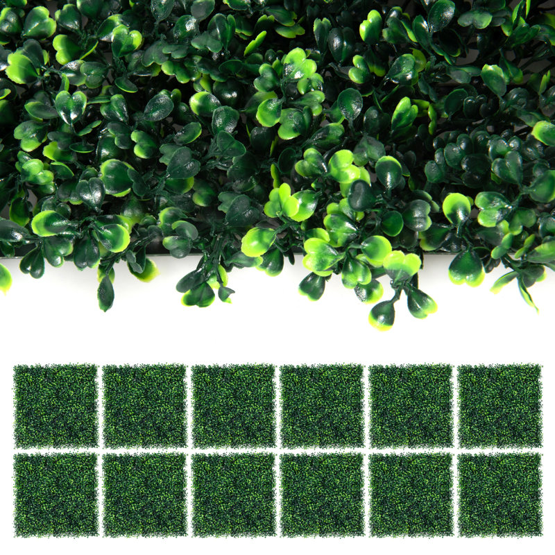 50 cm H Faux Foliage Hedge Plant