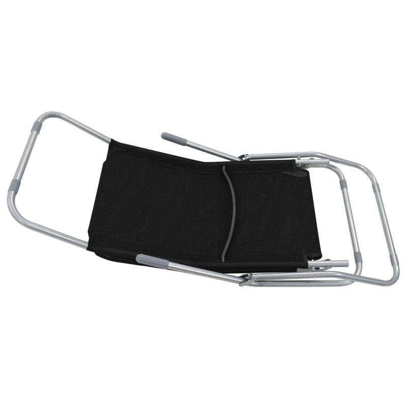 Chaise longue inclinable Dicha, Noir
