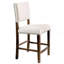 Ensemble de chaises capitonnées ivoire rembourrées en tissu 2 pièces