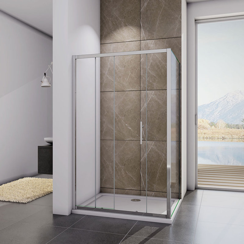 Elora Sliding Glass Rectangular Shower Enclosure - 1850 x 1000 mm