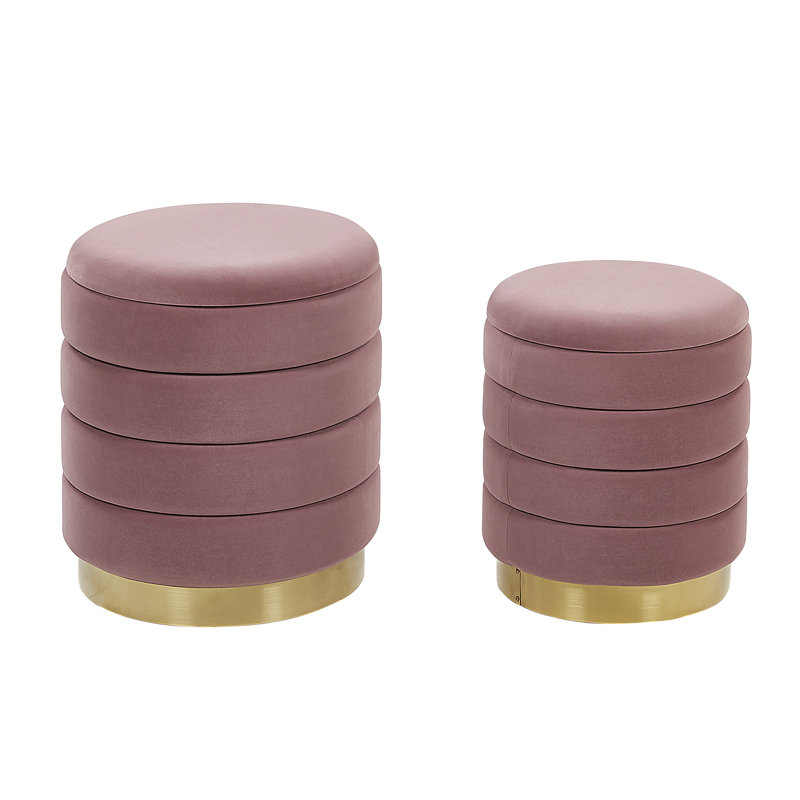 Manufactured Wood Accent Stool, Pink