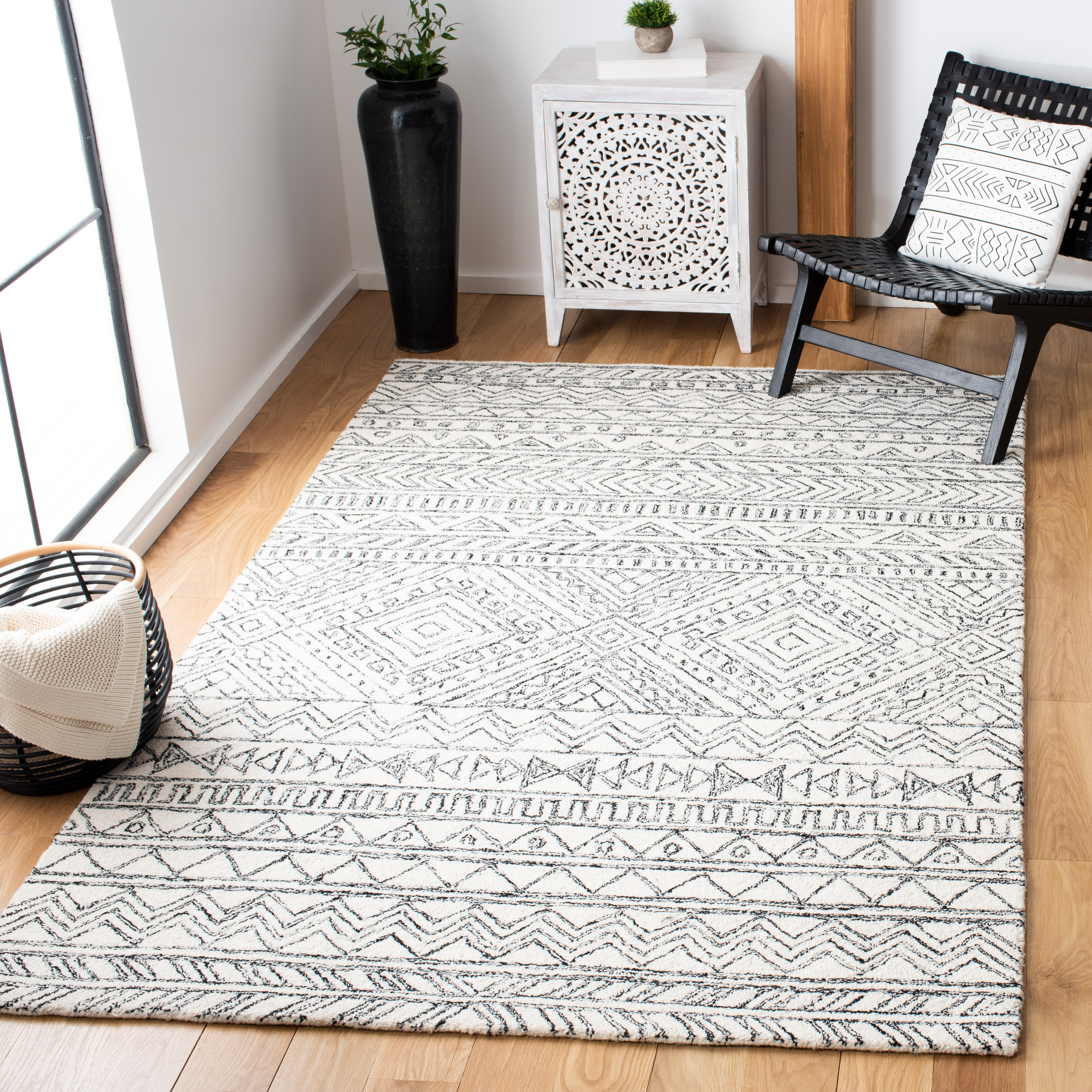 Union Rustic Wenzel Hand Tufted Wool Southwestern Rug | Wayfair