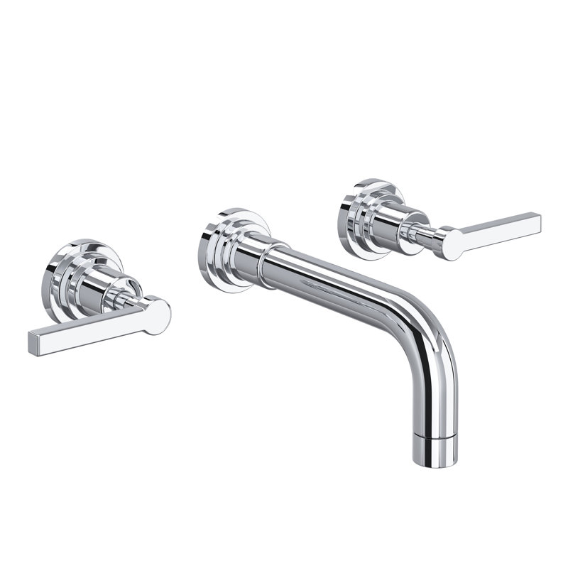 Lombardia® Wall Mount Bathroom Faucet, Polished Chrome, Lever Handle