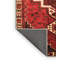 Tapis oriental en laine / polyester tissé à la machine en orange / brun-1804249806