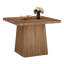 Square Wood Top Dining Table with Wood Base