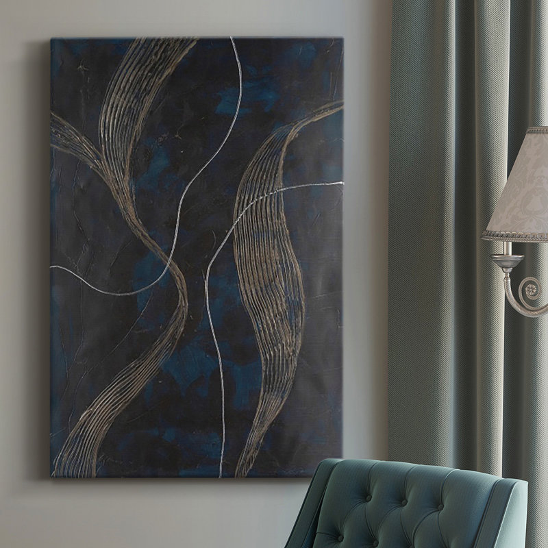 Toile tendue avec châssis Laminar Flow II - prêt à accrocher, H 12 po x l 8 po x P 1 po
