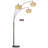 Lumiere III 80 LED Arched Floor Lamp with Double layer shade-1201442422-1201442417