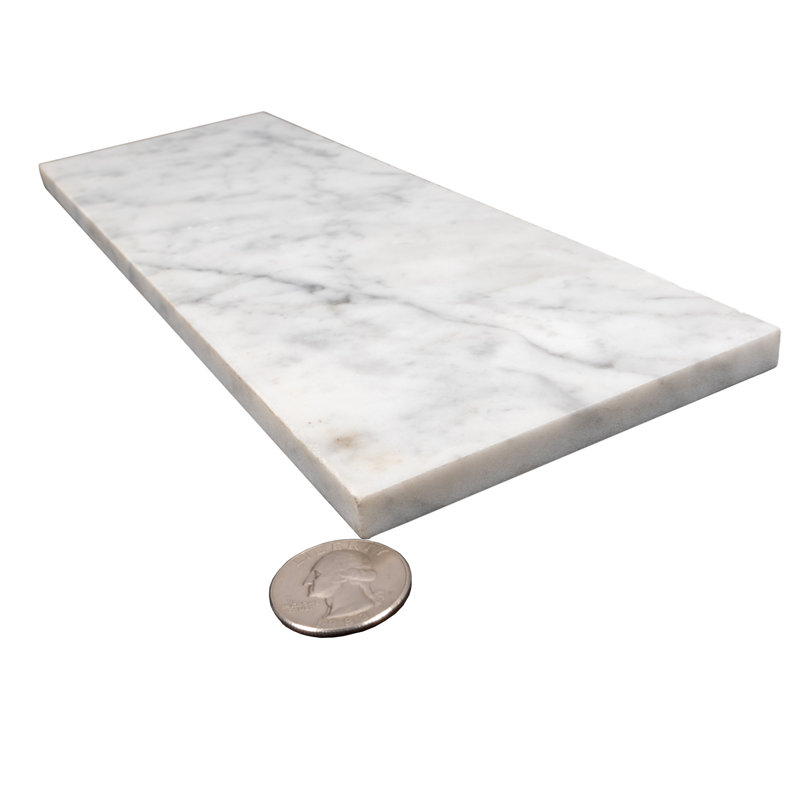 4 x 12 Bardiglio Nuvolato Marble Look Subway Tile