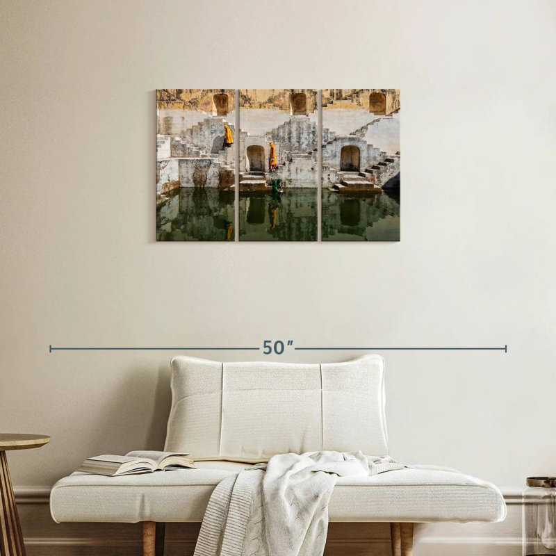 Lilie Jaipur Stepwell, 20" H x 33" W
