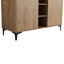 Meuble-lavabo autoportant de 48 pouces avec portes à fermeture douce et rangement ouvert, fabrication en contreplaqué durable pour les salles de bain modernes