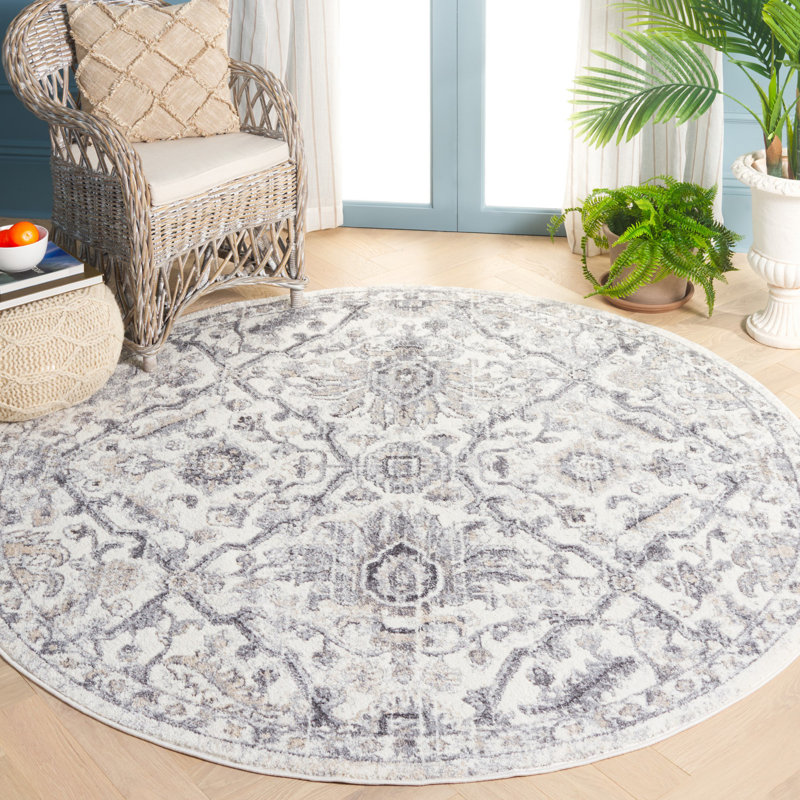 Hanka Performance Oriental Rug, Round 6'7"
