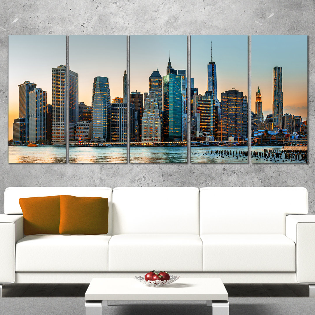 " New York City Skyline " 5 - Pieces Design Art