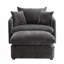 Fauteuil d'appoint pivotant surdimensionné rembourré avec repose-pieds-133963553