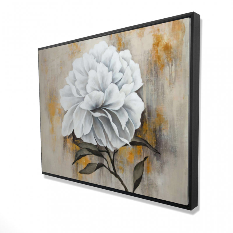 Pivoine blanche, reproduction sur toile