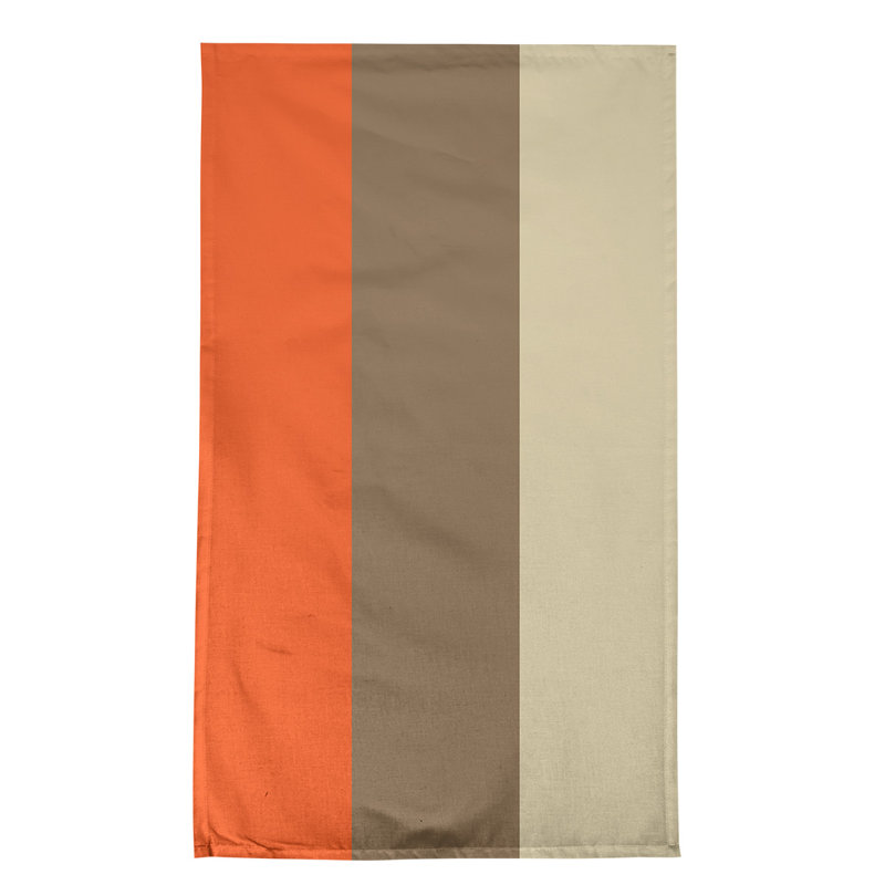 Stripe Tea Towel Kitchen Towel, Cotton Twill, Orange/Gold/Cream Baseball