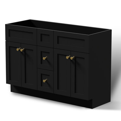 48 inch Double Sink Bathroom Vanity Base Only, Without Sink Top, Assembly Required
