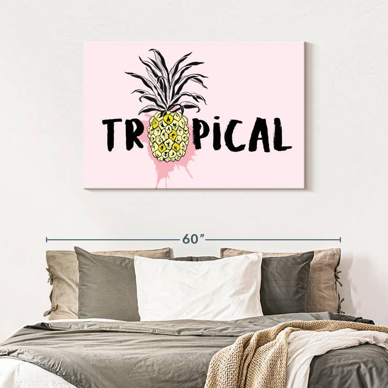 Yarlin Pineapple Typography, 30" H x 45" W