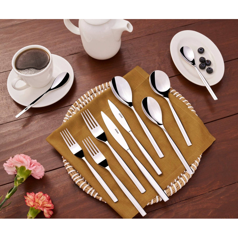 Cuillère à soupe en acier inoxydable Clista | Argent | 7,25 po | Ensemble de 12
